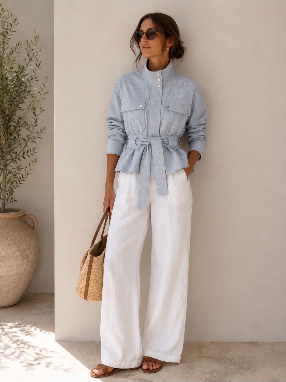 Veronica Beard York Bomber Jacket Striped Seersucker Coastal Preppy